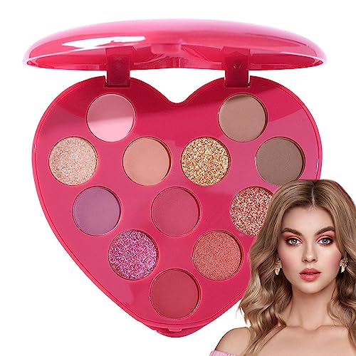 Lidschatten-Make-up-Palette,Matte Glitzer-Lidschatten-Palette | Make-up-Lidschatten in natürlichen Farben, leuchtende Augen-Make-up-Palette für Frauen und Mädchen, Geburtstagsgeschenke Anloximt von Anloximt