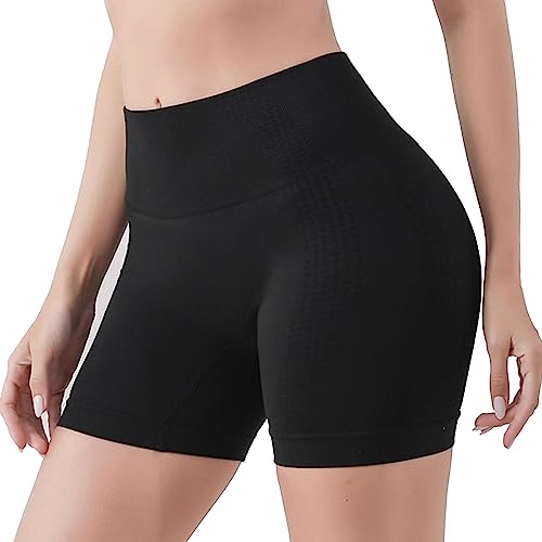 Nahtlose Sportshorts | Bequeme Bauchkontroll-Shorts,Ion Shaping Shorts, nahtlose Anti-Chafing-Shorts, multifunktionale Strick-Sportshorts für Yoga und Fitness Anloximt von Anloximt