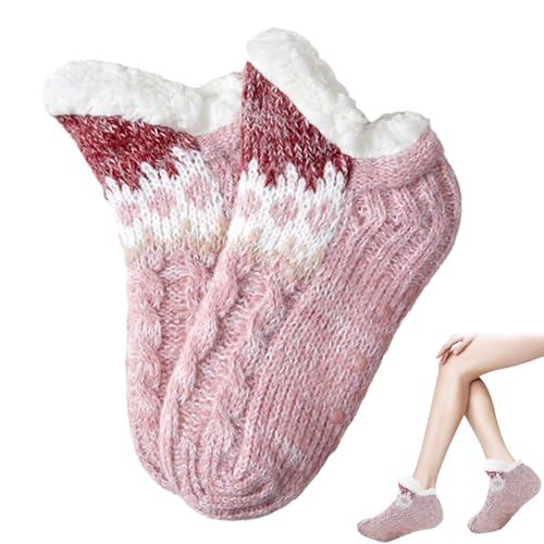 Slipper-Socken für Damen, Weiche und warme Lammwollsocken mit Anti-Rutsch-Gripper, Damenbekleidung für Spielzimmer, Esszimmer, Wohnzimmer, Schlafzimmer, Arbeitszimmer Anloximt von Anloximt