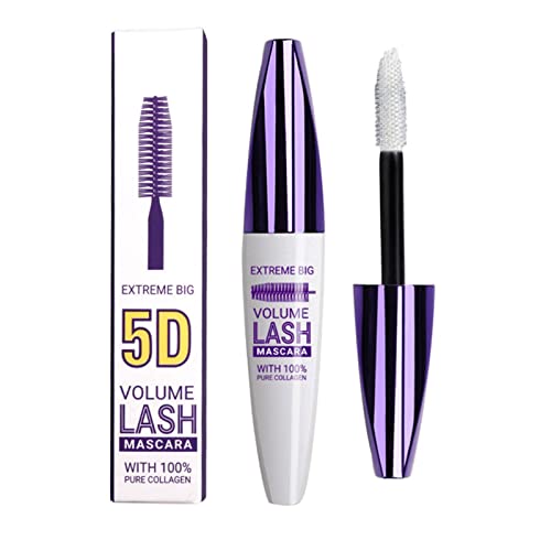 Wischfeste Mascara - 5D wasserfeste Seidenfaser-Mascara mit dicker Verlängerung | Ultra-langtragende Mascara, verlängernde und definierende Mascara für bezauberndes Make-up Anloximt von Anloximt