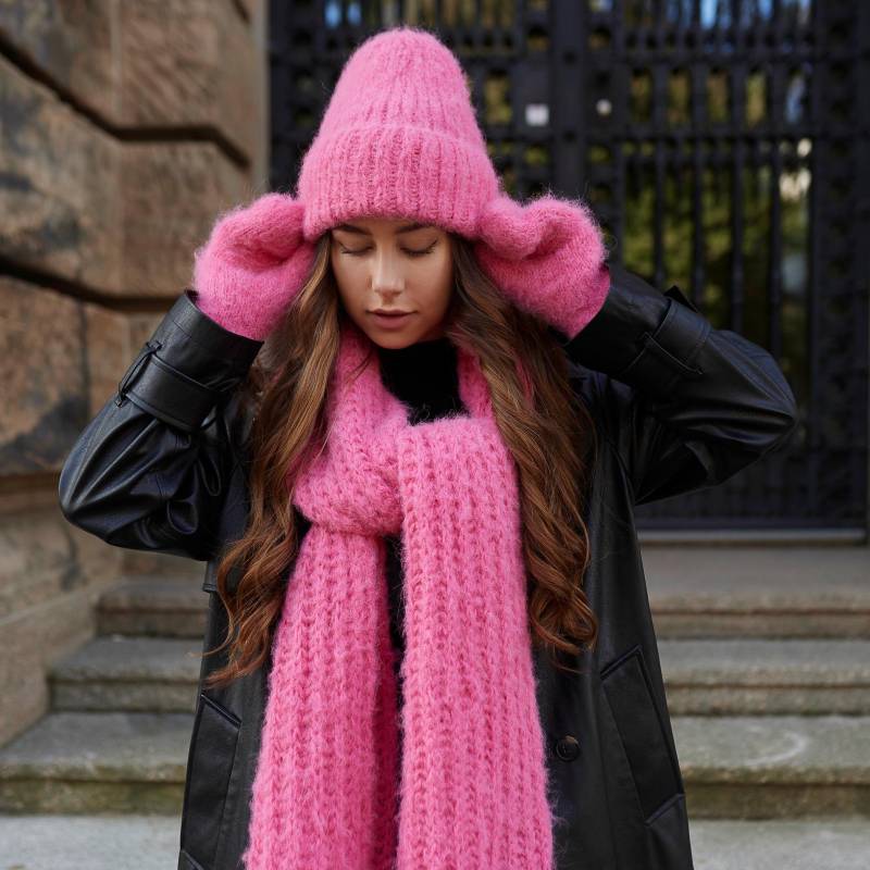 Handgefertigtes Set Aus Alpakawolle Mütze, Schal & Handschuhe - Winter Accessoires Für Damen von Anlusso