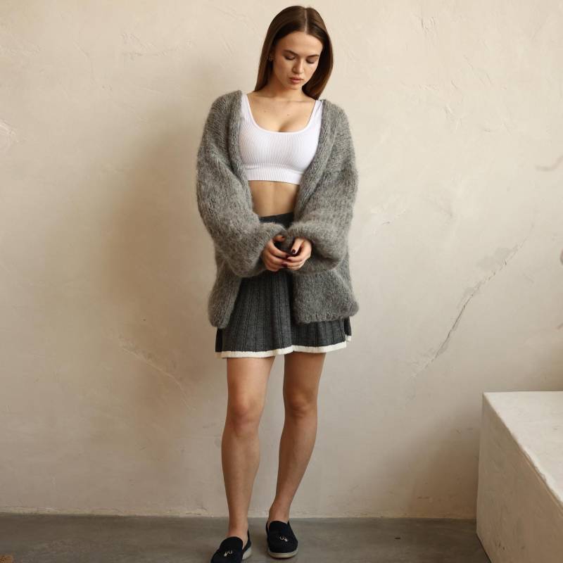 Übergroße Strickjacke Handgestrickte Weiche Wolle Bequem Übergroße Strick Einzigartige Damen Geschenk Sommer Kleidung Warm Und Für Sie von Anlusso