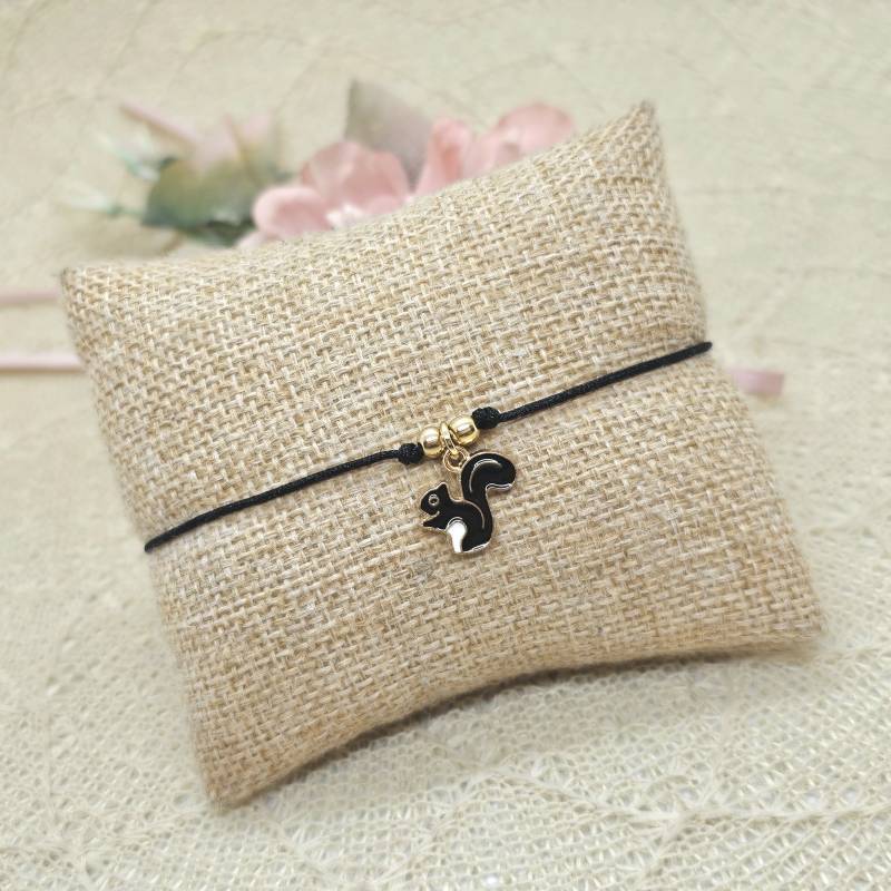 Eichhörnchen Makramee Armband - Filigranes Mit Anhänger von GluecksengeI