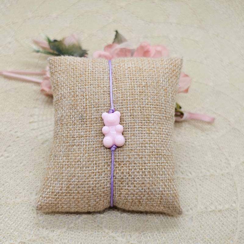 Gummibärchen Makramee Armband Rosa - Filigranes von GluecksengeI