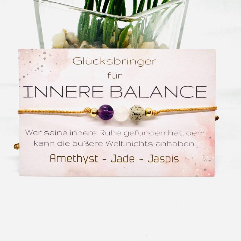 Innere Balance Edelstein Makramee Armband | Zartes Damen von GluecksengeI