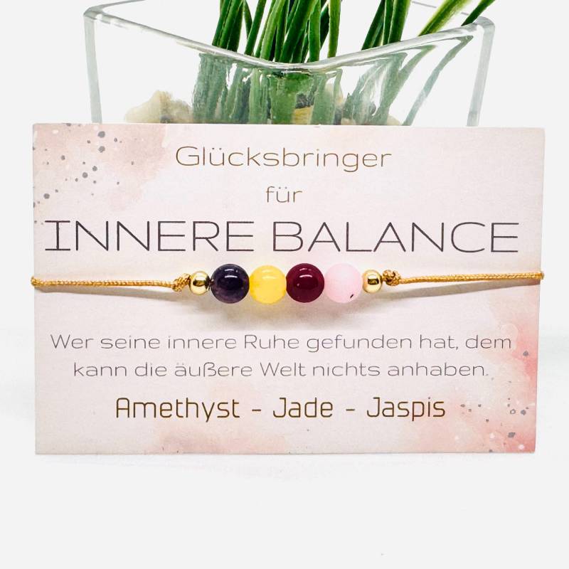 Innere Balance Edelstein Makramee Armband | Zartes Damen von GluecksengeI