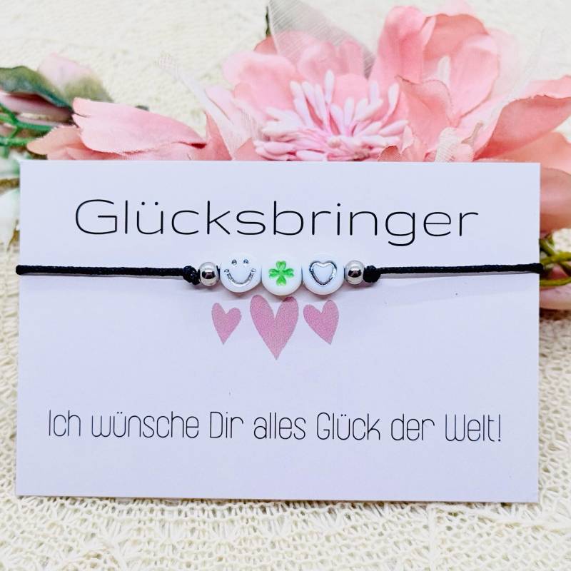 Smiley Glücksbringer Freundschaftsarmband Silber - Geschenk Für Sie Smiley Glücksbringer Freundschaftsarmband Silber - Geschenk Für Sie von GluecksengeI