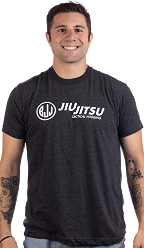 BJJ: Tactical Hugging | Lustiges brasilianisches Jiu Jitsu Jiujitsu MMA Kampfsport T-Shirt, Retro Schwarz, Mittel von Ann Arbor T-shirt Co.