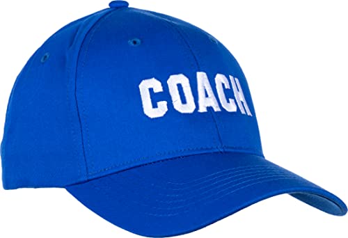 Coach | Coaching Baseballmütze – Königsblau, Rot, Grün, Marineblau, Schwarz Herren Damen Kappe, Königsblau, Einheitsgröße von Ann Arbor T-shirt Co.