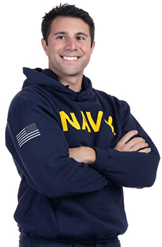Marineblauer Kapuzenpullover im PT-Stil | U.S. Military Naval Sailor Training Infantry Workout Fleece Hoody Sweatshirt, navy, XX-Large von Ann Arbor T-shirt Co.