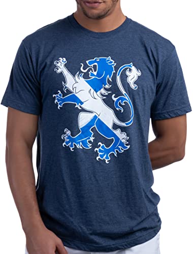 Scottish Lion Rampant | Scotland Saltire Gaelic Scots Shirt, Highlands Pride T-Shirt für Herren und Damen, Vintage, Marineblau, XX-Large von Ann Arbor T-shirt Co.