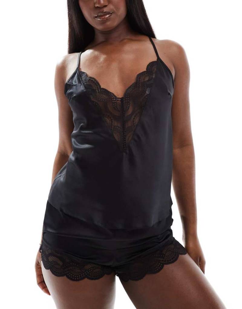 Ann Summers - Adoration - Pyjama in Schwarz mit Camisole und Shorts von Ann Summers