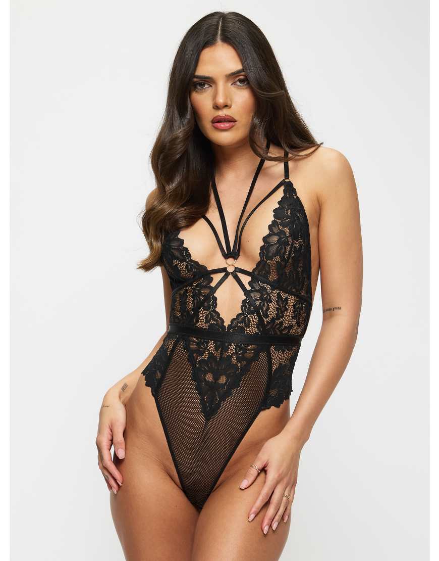 Ann Summers - Confession - Body in Schwarz mit offenem Schritt von Ann Summers