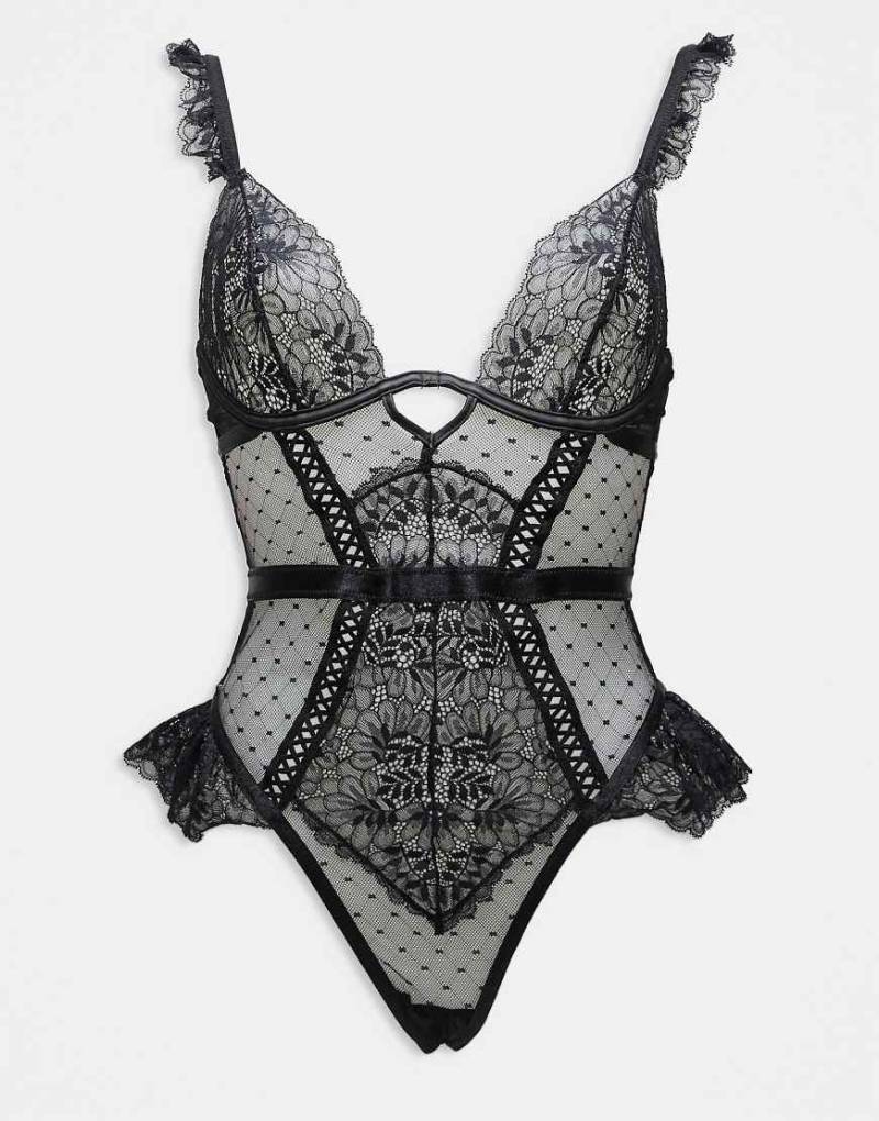 Ann Summers - Entice Me - Body in Schwarz mit offenem Schritt von Ann Summers