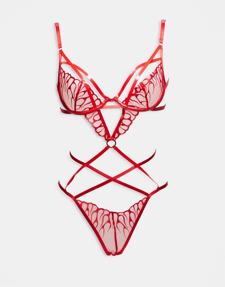 Ann Summers - Flames Of Passion - Body in Rot mit offenem Schritt von Ann Summers