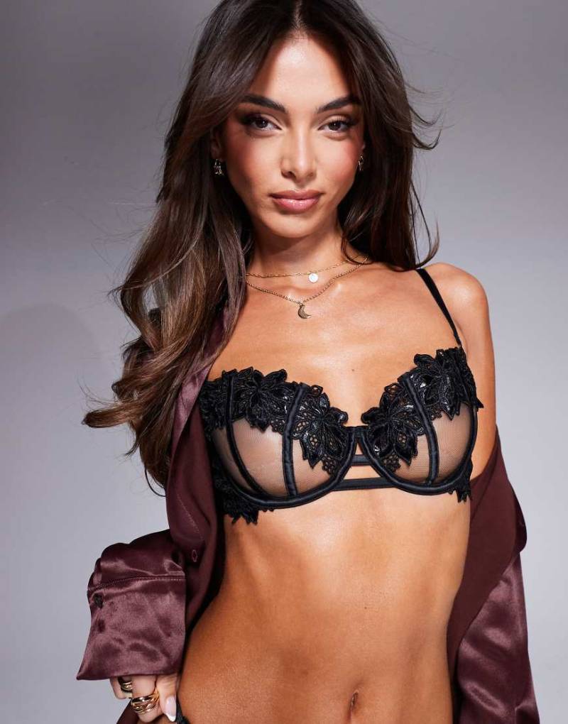 Ann Summers - Irreplaceable - Unwattierter Balconette-BH aus schwarzer Spitze von Ann Summers