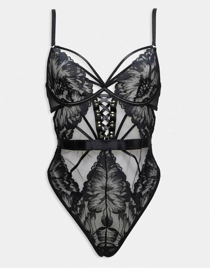 Ann Summers - Radiant Desires - Body in Schwarz mit offenem Schritt von Ann Summers