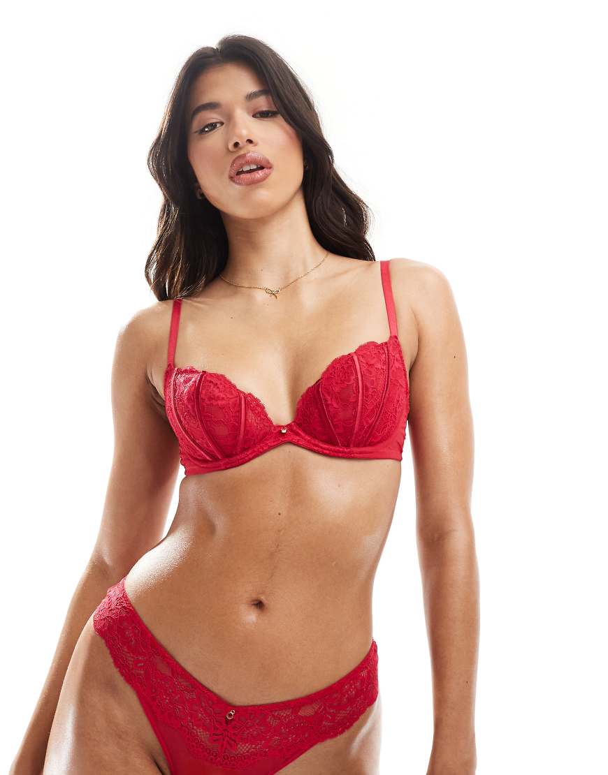 Ann Summers - Sexy - Unwattierter Spitzen-BH in Rot Ann Summers - Sexy - Unwattierter Spitzen-BH in Rot von Ann Summers