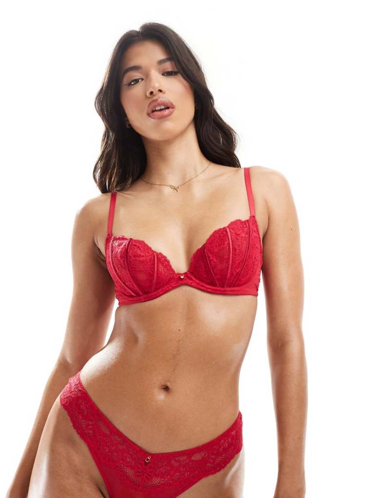 Ann Summers - Sexy - Unwattierter Spitzen-BH in Rot von Ann Summers