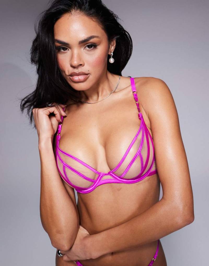 Ann Summers - Sheer Desire - Unwattierter BH in Lila mit tiefem Ausschnitt von Ann Summers