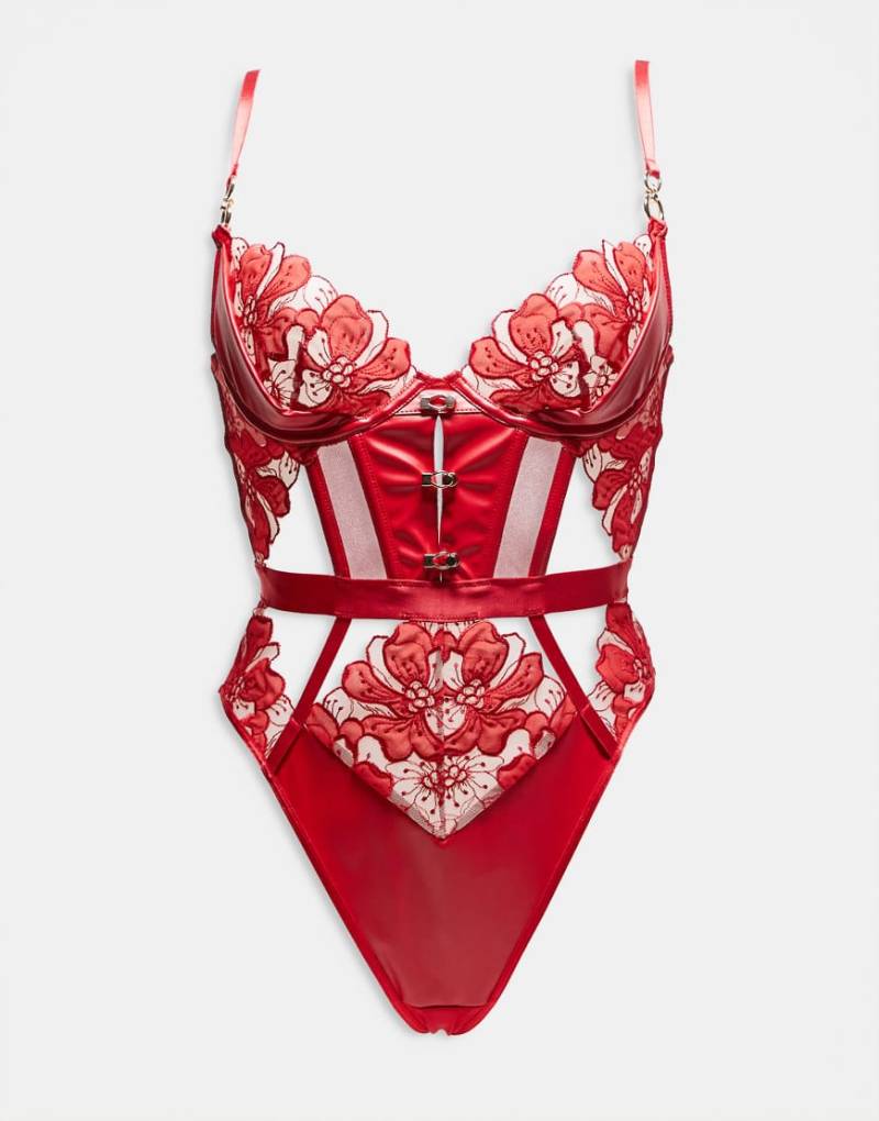 Ann Summers - Dark Side - Body in Rot mit offenem Schritt von Ann Summers