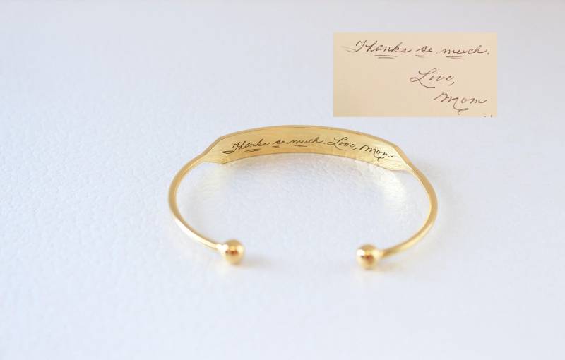 Armreif Mit Gravur - Signatur Armband Handschrift Muttertag Weihnachtsgeschenk Armreif Mit Gravur - Signatur Armband Handschrift Muttertag Weihnachtsgeschenk von AnnMariaJewelry