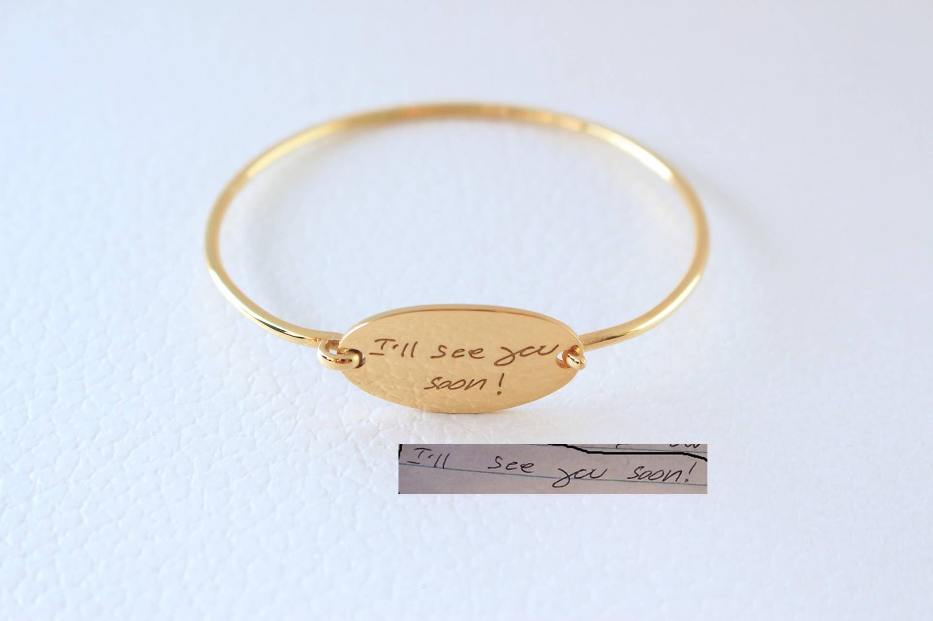 Personalisierter Handschrift Schmuck - Armreif Mit Gravur Erinnerungsschmuck Sentimentales Mutter Geschenk Personalisierter Handschrift Schmuck - Armreif Mit Gravur Erinnerungsschmuck Sentimentales Mutter Geschenk von AnnMariaJewelry