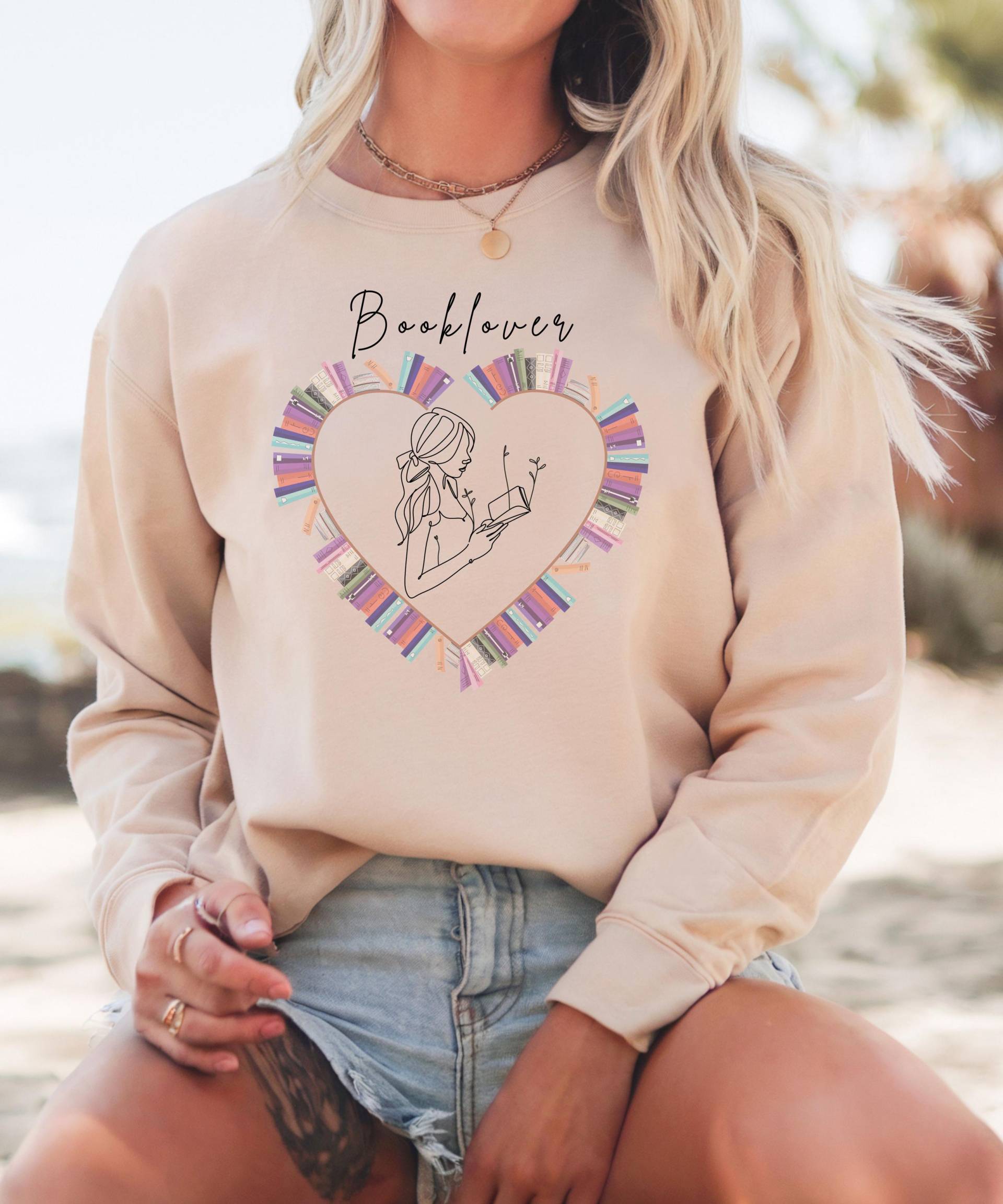 Buchliebhaber Sweatshirt Bücherwurm Geschenk von AnnNatPrints