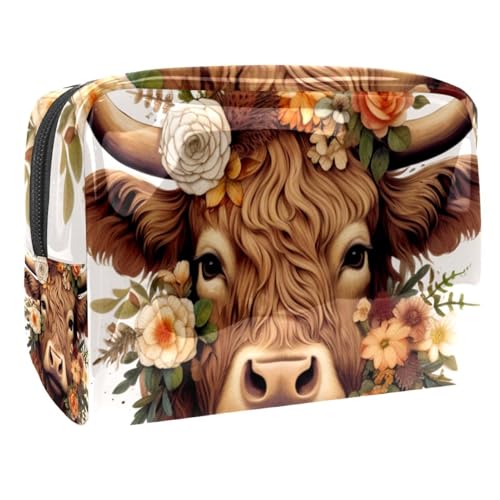 Anna Cowper Daisies Kosmetiktasche mit Schmetterlingen, tragbare Reise-Make-up-Tasche mit Reißverschluss, PVC-Kosmetiktasche, kleine Kulturbeutel, Organizer-Taschen, Mehrfarbig 13, Einheitsgröße von Anna Cowper