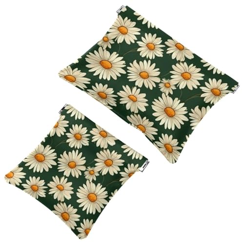 Anna Cowper Kosmetiktasche für Geldbörsen, Leder, kleine Make-up-Tasche, Kosmetiktasche, tragbar, kein Reißverschluss, Make-up-Tasche, Münzgeldbörse, Schmuckbeutel, Dinosaurier, 2 Stück, Mehrfarbig 4, von Anna Cowper