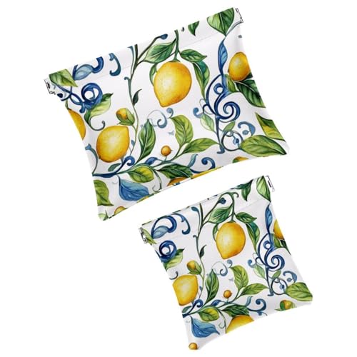 Anna Cowper Kosmetiktasche für Geldbörsen, Leder, kleine Make-up-Tasche, Kosmetiktasche, tragbar, kein Reißverschluss, Make-up-Tasche, Münzgeldbörse, Schmuckbeutel, Dinosaurier, 2 Stück, Mehrfarbig 8, von Anna Cowper