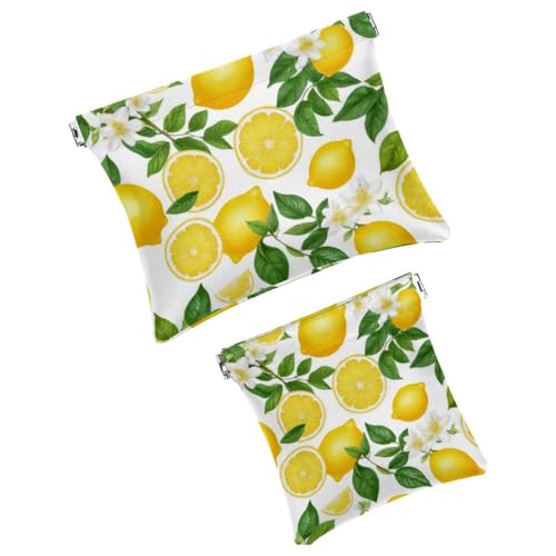 Anna Cowper Kosmetiktasche für Geldbörsen, Leder, kleine Make-up-Tasche, Kosmetiktasche, tragbar, kein Reißverschluss, Make-up-Tasche, Münzgeldbörse, Schmuckbeutel, Dinosaurier, 2 Stück, Mehrfarbig von Anna Cowper