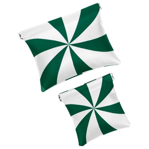 Anna Cowper Kosmetiktasche für Geldbörsen, Leder, kleine Make-up-Tasche, Kosmetiktasche, tragbar, kein Reißverschluss, Make-up-Tasche, Münzgeldbörse, Schmuckbeutel, Schneeflocken-Zwerge, Weihnachten, von Anna Cowper