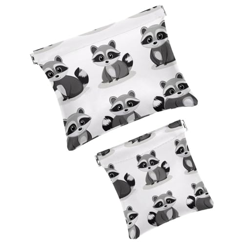 Anna Cowper Kosmetiktasche für Geldbörsen, Leder, kleine Make-up-Tasche, Kosmetiktasche, tragbar, kein Reißverschluss, Make-up-Tasche, Münzgeldbörse, Schmuckbeutel, Weihnachts-Faultier-Schneeflocke, 2 von Anna Cowper