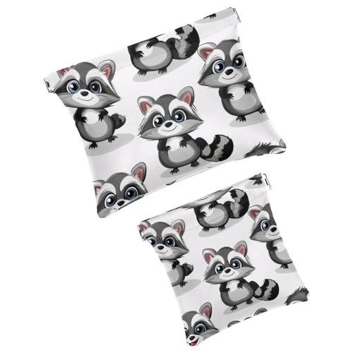 Anna Cowper Kosmetiktasche für Geldbörsen, Leder, kleine Make-up-Tasche, Kosmetiktasche, tragbar, kein Reißverschluss, Make-up-Tasche, Münzgeldbörse, Schmuckbeutel, Weihnachts-Faultier-Schneeflocke, 2 von Anna Cowper