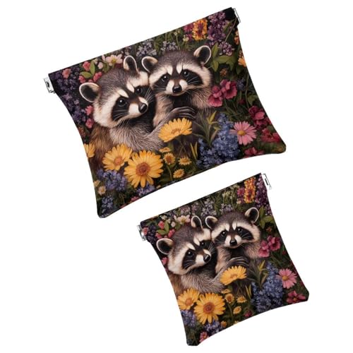 Anna Cowper Kosmetiktasche für Geldbörsen, Leder, kleine Make-up-Tasche, Kosmetiktasche, tragbar, kein Reißverschluss, Make-up-Tasche, Münzgeldbörse, Schmuckbeutel, Weihnachts-Faultier-Schneeflocke, 2 von Anna Cowper