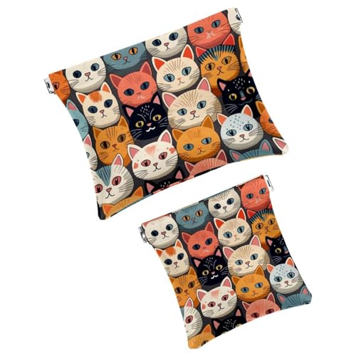 Anna Cowper Kosmetiktasche für Geldbörsen, Leder, kleine Make-up-Tasche, Kosmetiktasche, tragbar, kein Reißverschluss, Make-up-Tasche, Münzgeldbörse, Schmuckbeutel, Weihnachts-Rentier, Schneeflocke, 2 von Anna Cowper