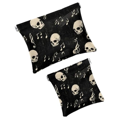 Anna Cowper Kosmetiktasche für Geldbörsen, Leder, kleine Make-up-Tasche, Kosmetiktasche, tragbar, kein Reißverschluss, Make-up-Tasche, Münzgeldbörse, Schmuckbeutel, Weihnachts-Rentier, Schneeflocke, 2 von Anna Cowper