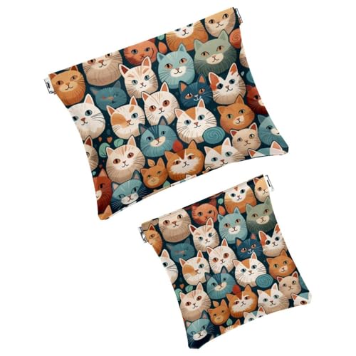 Anna Cowper Kosmetiktasche für Geldbörsen, Leder, kleine Make-up-Tasche, Kosmetiktasche, tragbar, kein Reißverschluss, Make-up-Tasche, Münzgeldbörse, Schmuckbeutel, Weihnachts-Rentier, Schneeflocke, 2 von Anna Cowper