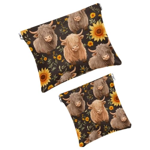 Anna Cowper Kosmetiktasche für Geldbörsen, Leder, kleine Make-up-Tasche, Kosmetiktasche, tragbar, kein Reißverschluss, Make-up-Tasche, Münzgeldbörse, Schmuckbeutel, Weihnachts-Rentier, Schneeflocke, 2 von Anna Cowper