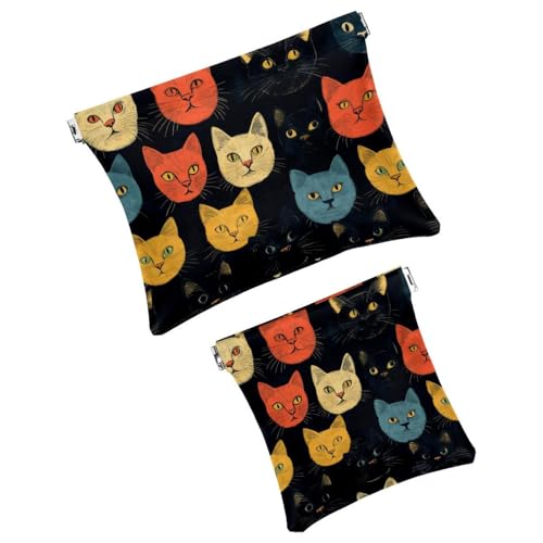 Anna Cowper Kosmetiktasche für Geldbörsen, Leder, kleine Make-up-Tasche, Kosmetiktasche, tragbar, kein Reißverschluss, Make-up-Tasche, Münzgeldbörse, Schmuckbeutel, Weihnachts-Rentier, Schneeflocke, 2 von Anna Cowper