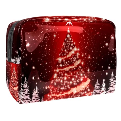 Anna Cowper Kosmetiktasche mit Weihnachtsmotiv und Schneemann, tragbare Reise-Make-up-Tasche mit Reißverschluss, PVC-Kosmetiktasche, kleine Kulturbeutel, Organizer-Taschen, Mehrfarbig 5, Einheitsgröße von Anna Cowper