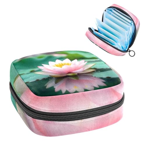 Anna Cowper Perioden-Tasche, Damenbinden-Aufbewahrungstasche, Menstruationspolster, Reißverschluss, tragbar, Damenpflege, Tamponbeutel für Damen, Mädchen, den täglichen Gebrauch, Outdoor-Reisen, rosa von Anna Cowper