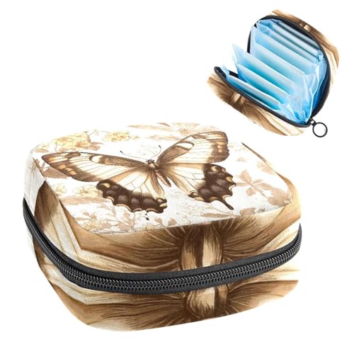 Anna Cowper Perioden-Tasche, Damenbinden-Aufbewahrungstasche, Menstruationspolster, Reißverschluss, tragbar, Damenpflege, Tamponbeutel für Damen, Mädchen, den täglichen Gebrauch, Outdoor-Reisen von Anna Cowper
