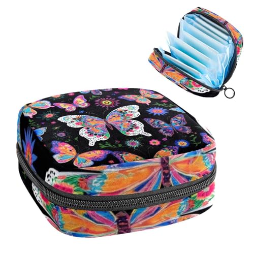 Anna Cowper Perioden-Tasche, Damenbinden-Aufbewahrungstasche, Menstruationspolster, Reißverschluss, tragbar, Damenpflege, Tamponbeutel für Damen, Mädchen, den täglichen Gebrauch, Outdoor-Reisen von Anna Cowper