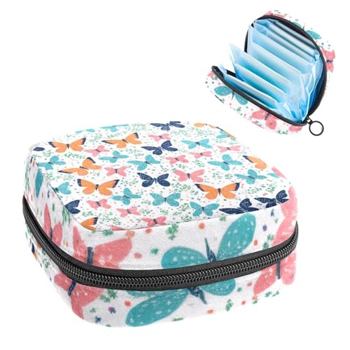 Anna Cowper Perioden-Tasche, Damenbinden-Aufbewahrungstasche, Menstruationspolster, Reißverschluss, tragbar, Damenpflege, Tamponbeutel für Damen, Mädchen, den täglichen Gebrauch, Outdoor-Reisen von Anna Cowper