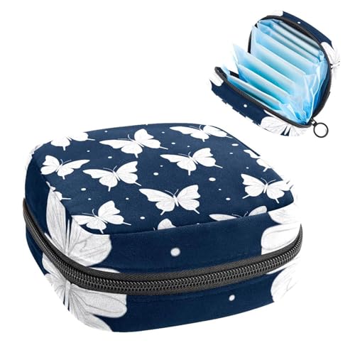 Anna Cowper Perioden-Tasche, Damenbinden-Aufbewahrungstasche, Menstruationspolster, Reißverschluss, tragbar, Damenpflege, Tamponbeutel für Damen, Mädchen, den täglichen Gebrauch, Outdoor-Reisen von Anna Cowper