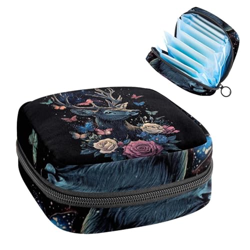 Anna Cowper Perioden-Tasche, Damenbinden-Aufbewahrungstasche, Menstruationspolster, Reißverschluss, tragbar, Damenpflege, Tamponbeutel für Damen, Mädchen, den täglichen Gebrauch, Outdoor-Reisen von Anna Cowper