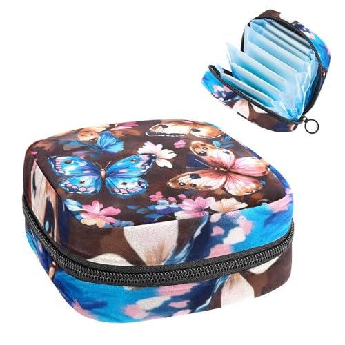 Anna Cowper Perioden-Tasche, Damenbinden-Aufbewahrungstasche, Menstruationspolster, Reißverschluss, tragbar, Damenpflege, Tamponbeutel für Damen, Mädchen, den täglichen Gebrauch, Outdoor-Reisen von Anna Cowper