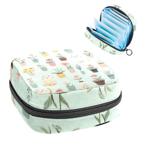 Anna Cowper Perioden-Tasche, Damenbinden-Aufbewahrungstasche, Menstruationspolster, Reißverschluss, tragbar, Damenpflege, Tamponbeutel für Damen, Mädchen, den täglichen Gebrauch, Outdoor-Reisen von Anna Cowper